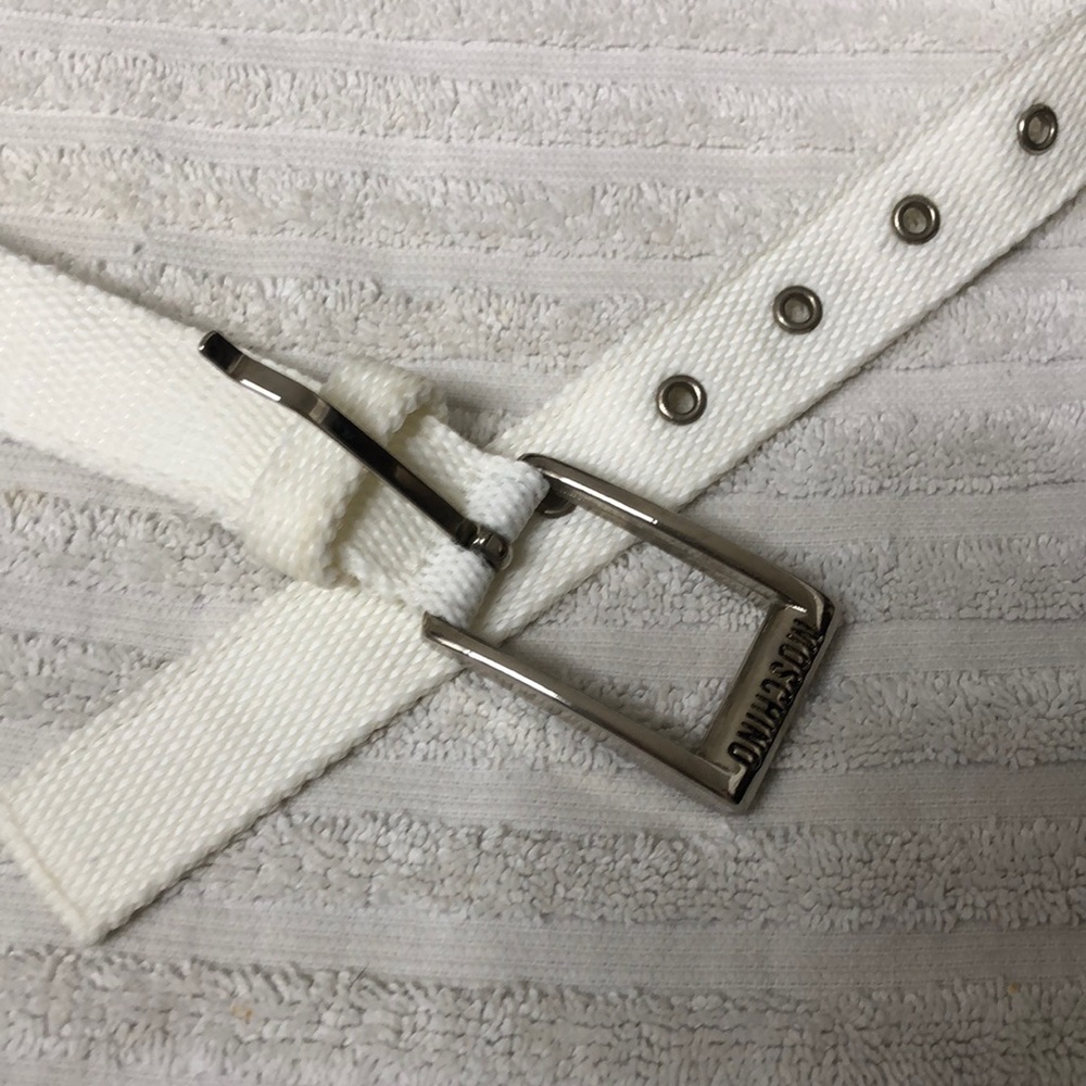 Moschino white belt